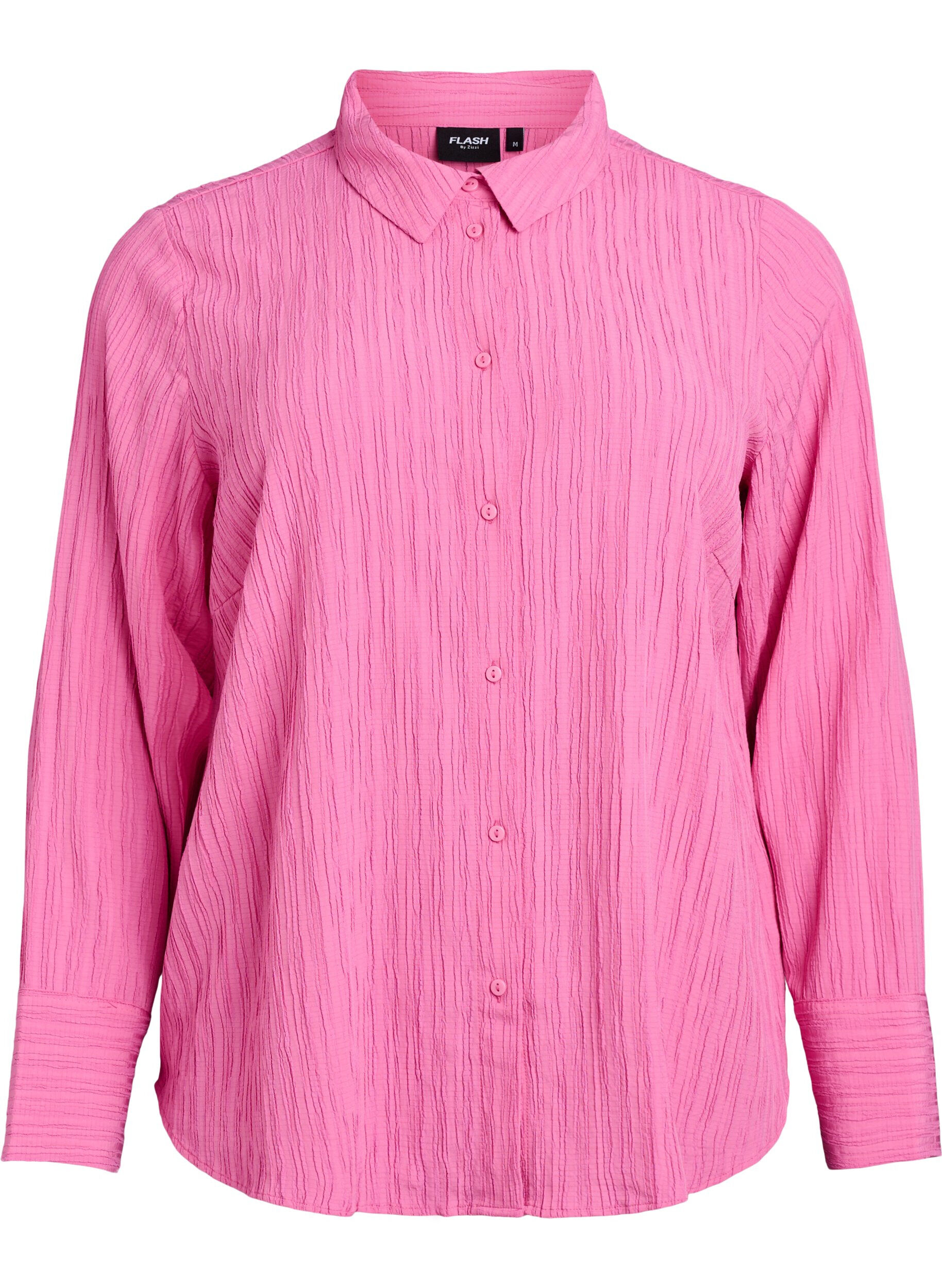 Zizzi FLASH - Shirt met textuur, Roze, Packshot image number 0