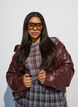 Geruite mesh blouse, Blauw, Model image number 0