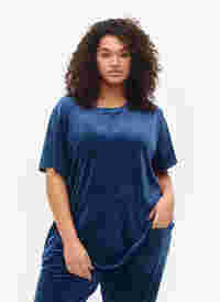 Velours T-shirt, Insignia Blue, Model