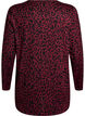 Luipaardprint blouse met lange mouwen, Donker Bordeaux, Packshot image number 1