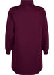 Sweatshirtjurk met hoge ribkraag en rits, Paars, Packshot image number 1