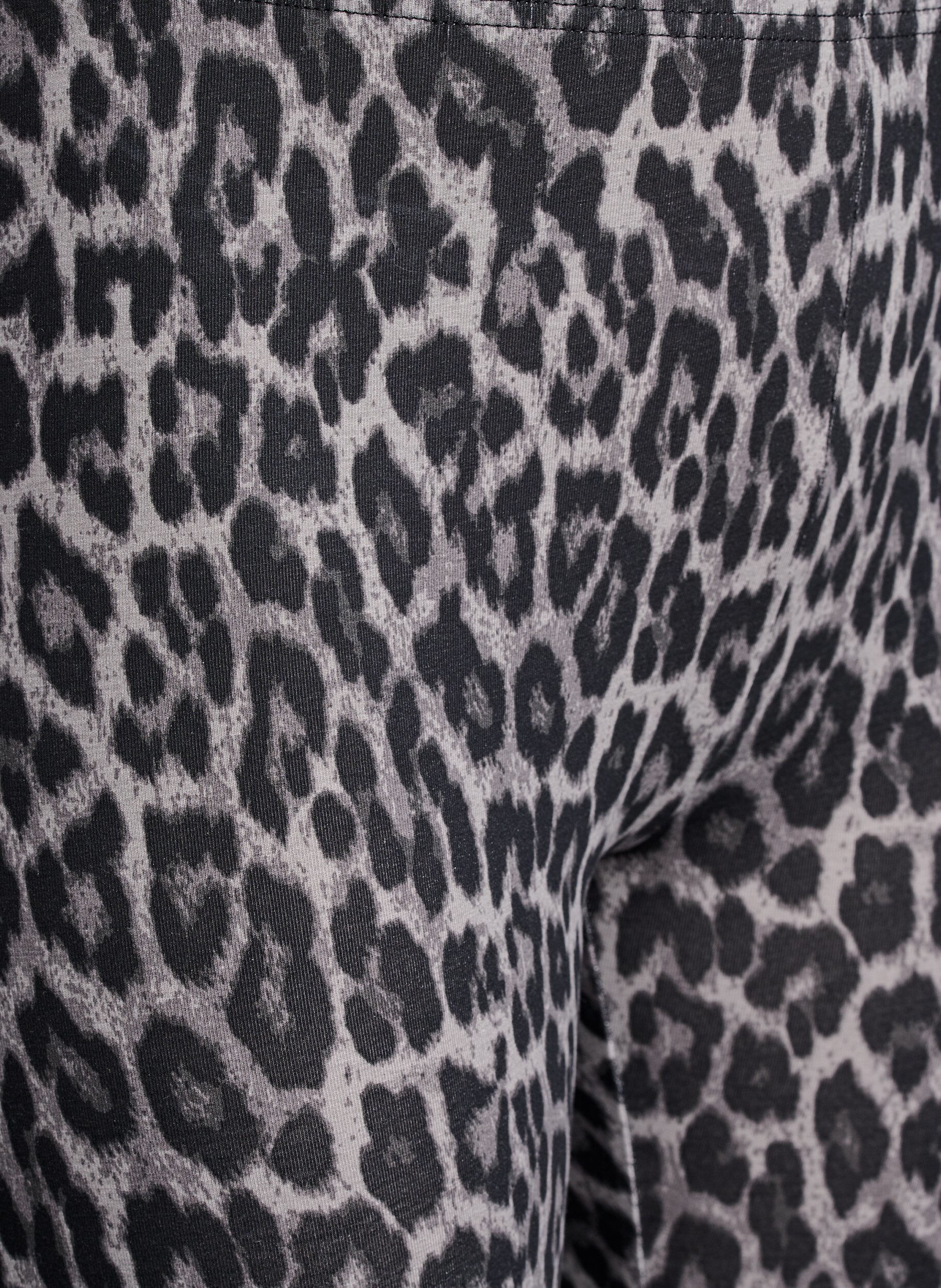 Zizzi Viscose leggings met zebraprint, Grijs, Packshot image number 2