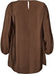 Viscose tuniek met kanten detail, Bruin, Packshot image number 1