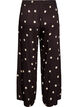 Viscose broek met stippen en wijde pijpen, Bruin, Packshot image number 1