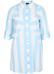 Gestreepte katoenen blouse met 3/4 mouwen, Blue Bell Stripe