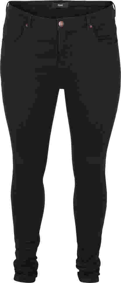 Super slim fit Amy jeans met hoge taille, Black, Packshot image number 0