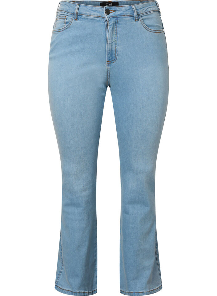 Ellen bootcut jeans met hoge taille, Ex Lgt Blue, Packshot image number 0