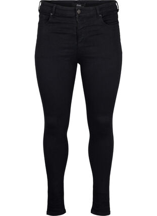 Super smalle jeans met hoge taille, Black, Packshot image number 0
