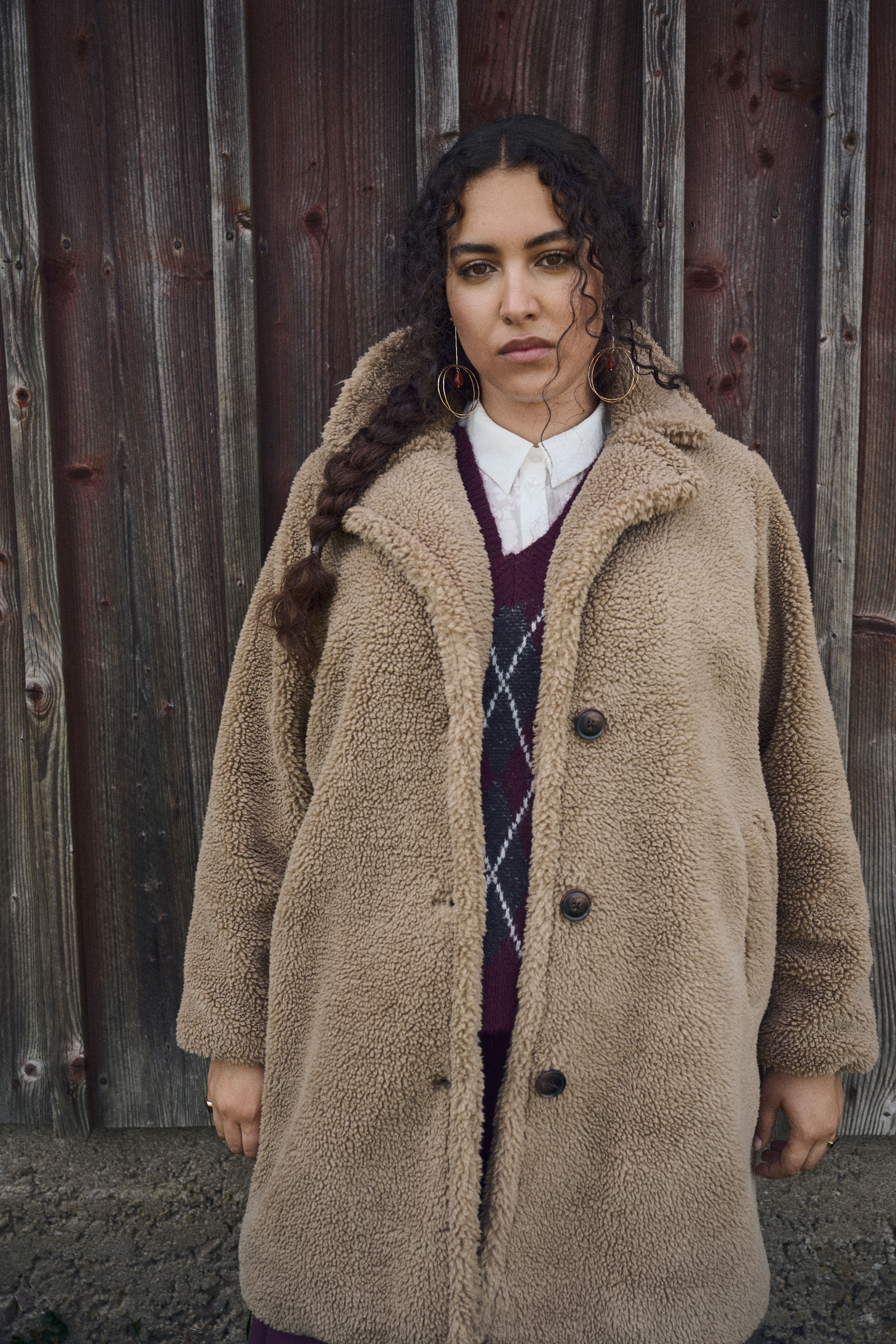 Zizzi Geruit gilet en rok, , Model