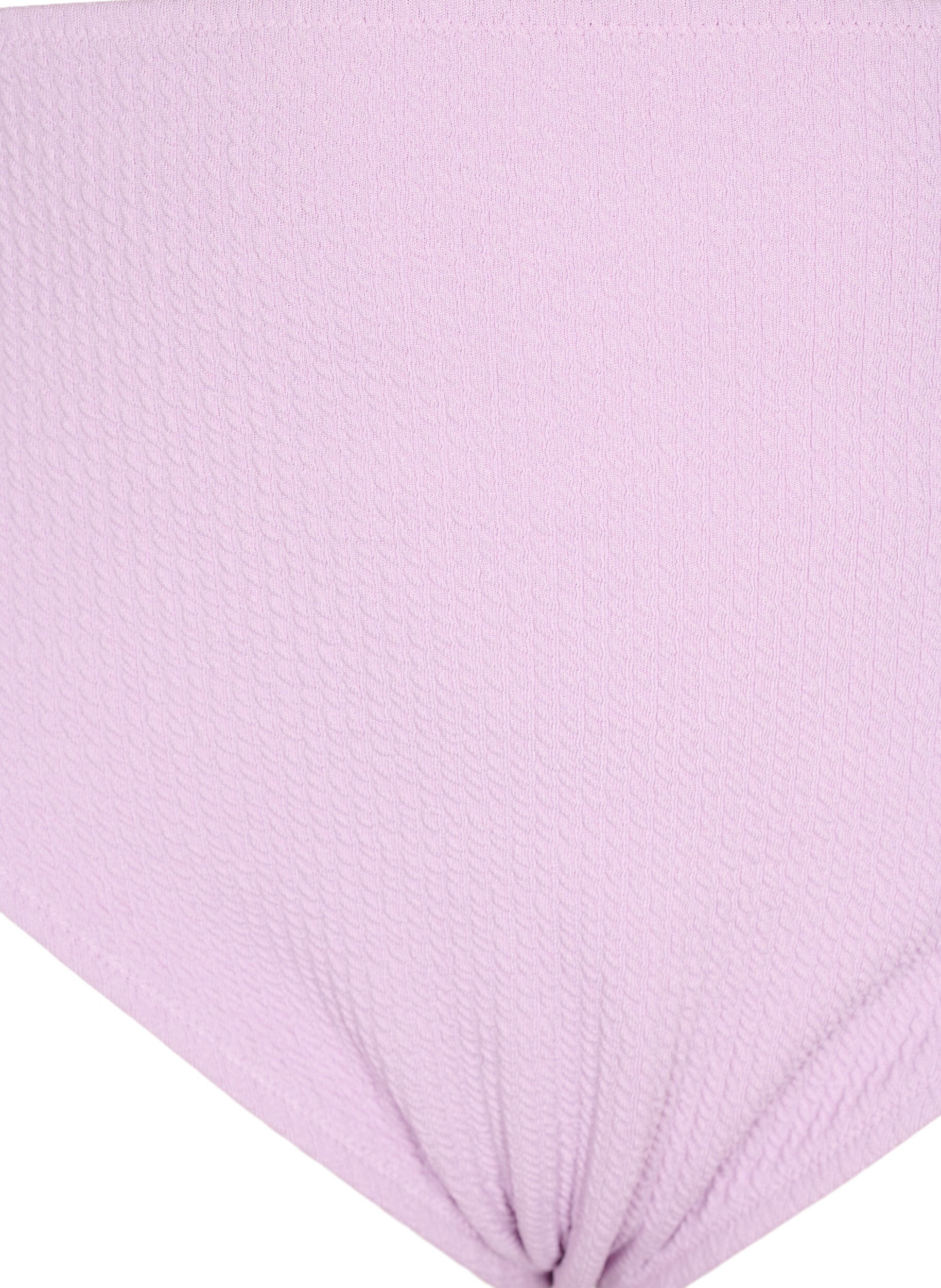 Zizzi Bikinislip met cr&ecirc;pestructuur, Paars, Packshot image number 2