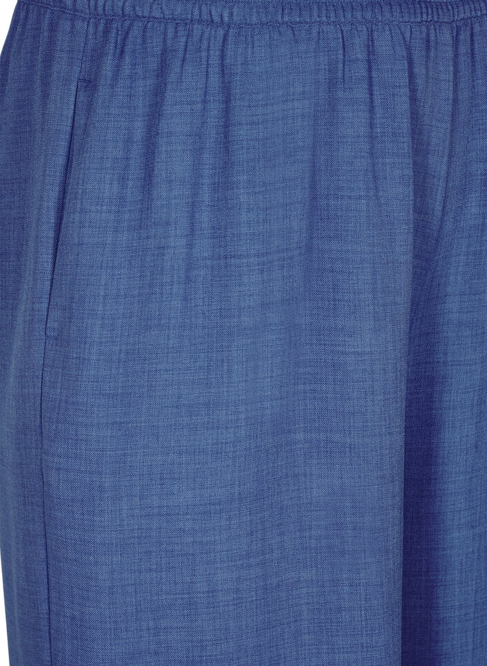 Losse broek met elastische tailleband en zakken, Blauw, Packshot image number 2