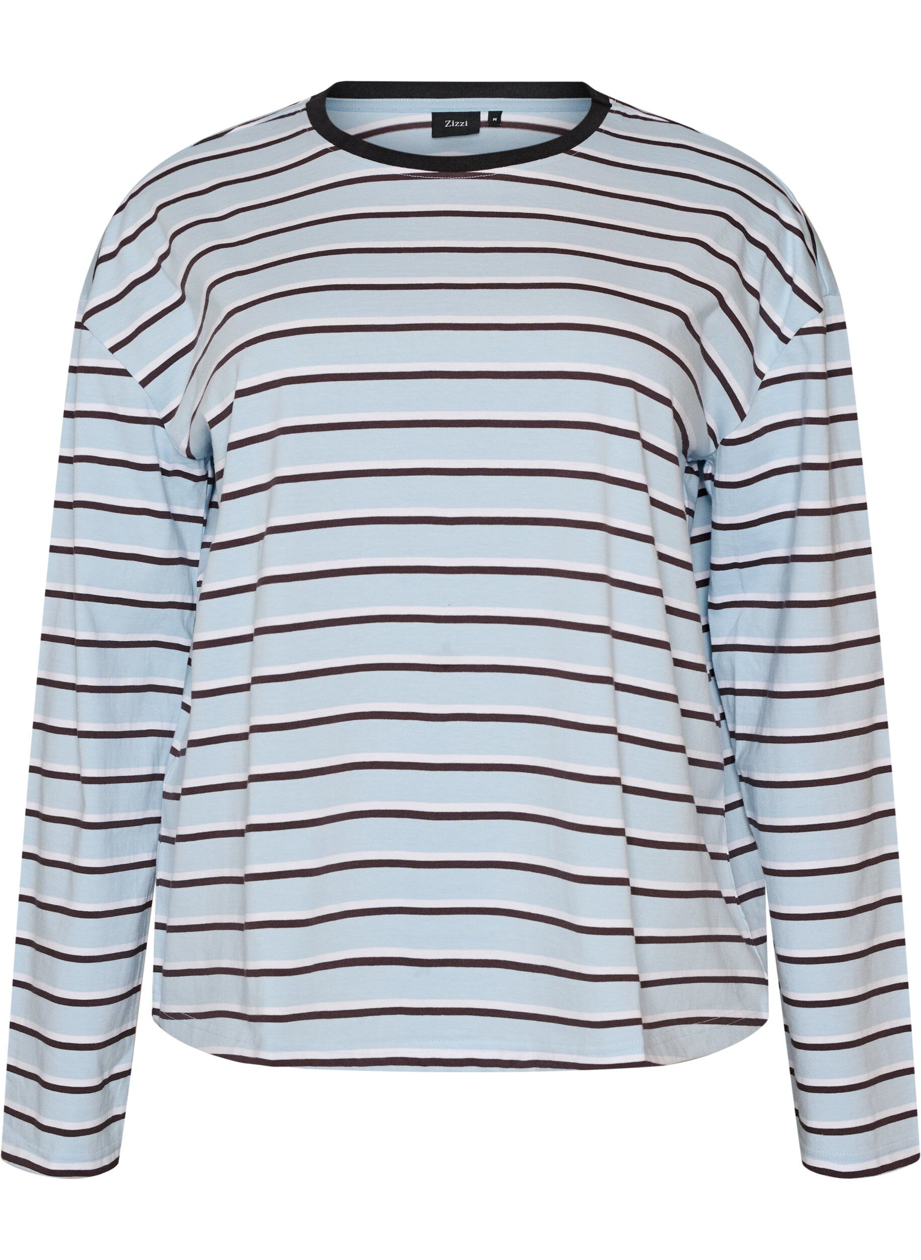 ZizziBasic T-shirt met lange mouwen, Blauw, Packshot image number 0