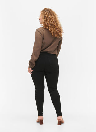 Stay black Amy jeans met hoge taille, Black, Model image number 1