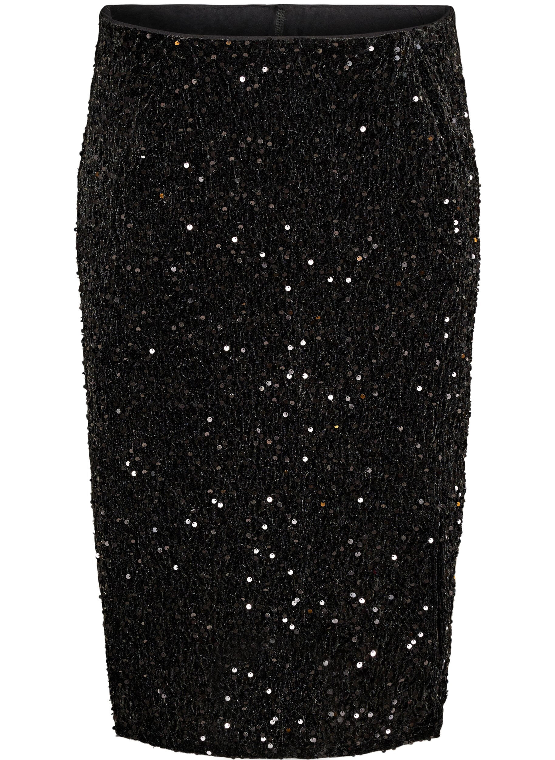 Midirok met pailletten en splitten