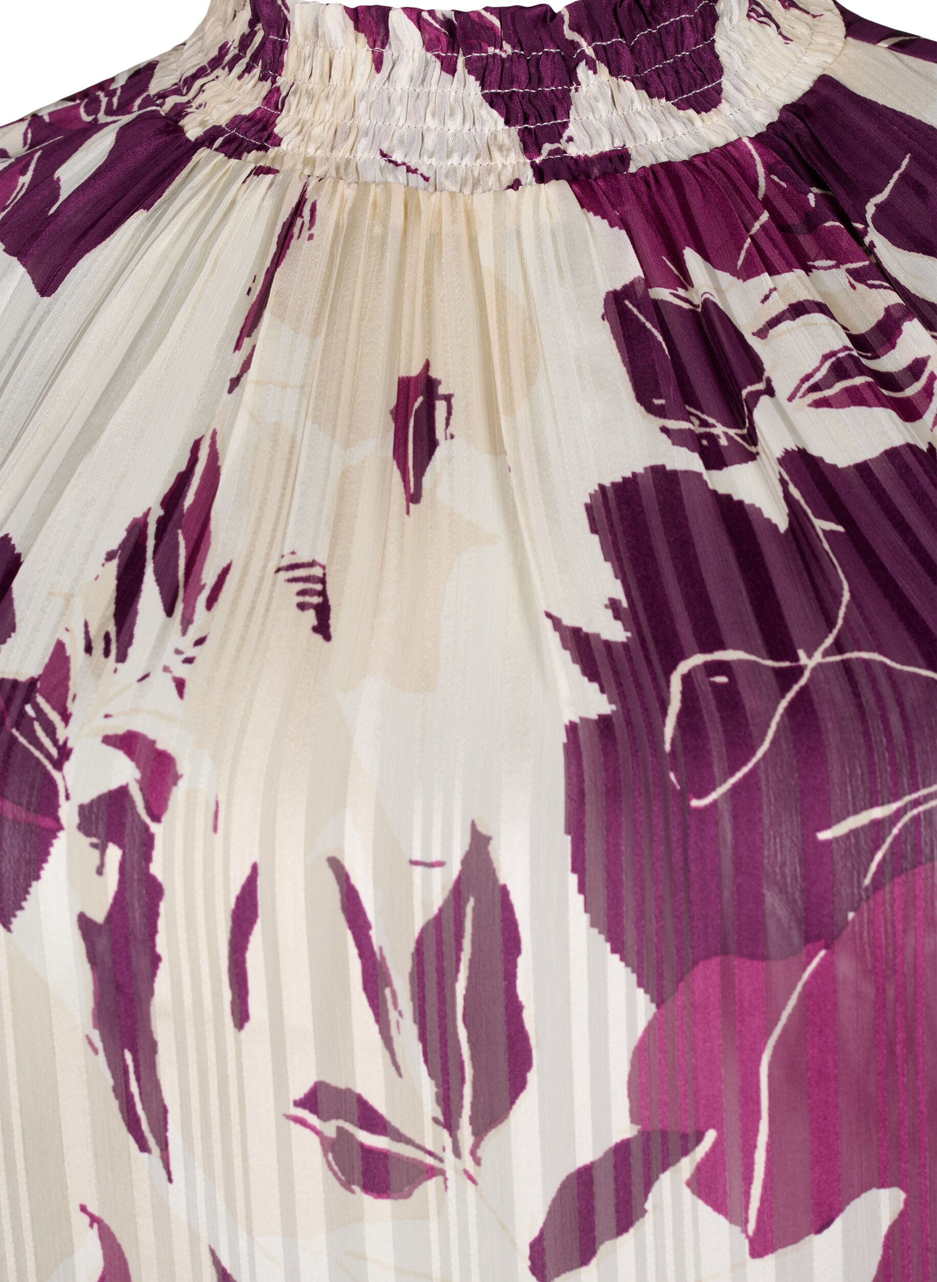 Zizzi  Smock-blouse met korte mouwen en print, D.Purple Graphic AOP, Packshot image number 2