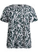 Viscose blouse met korte mouwen en print, Groen, Packshot image number 0