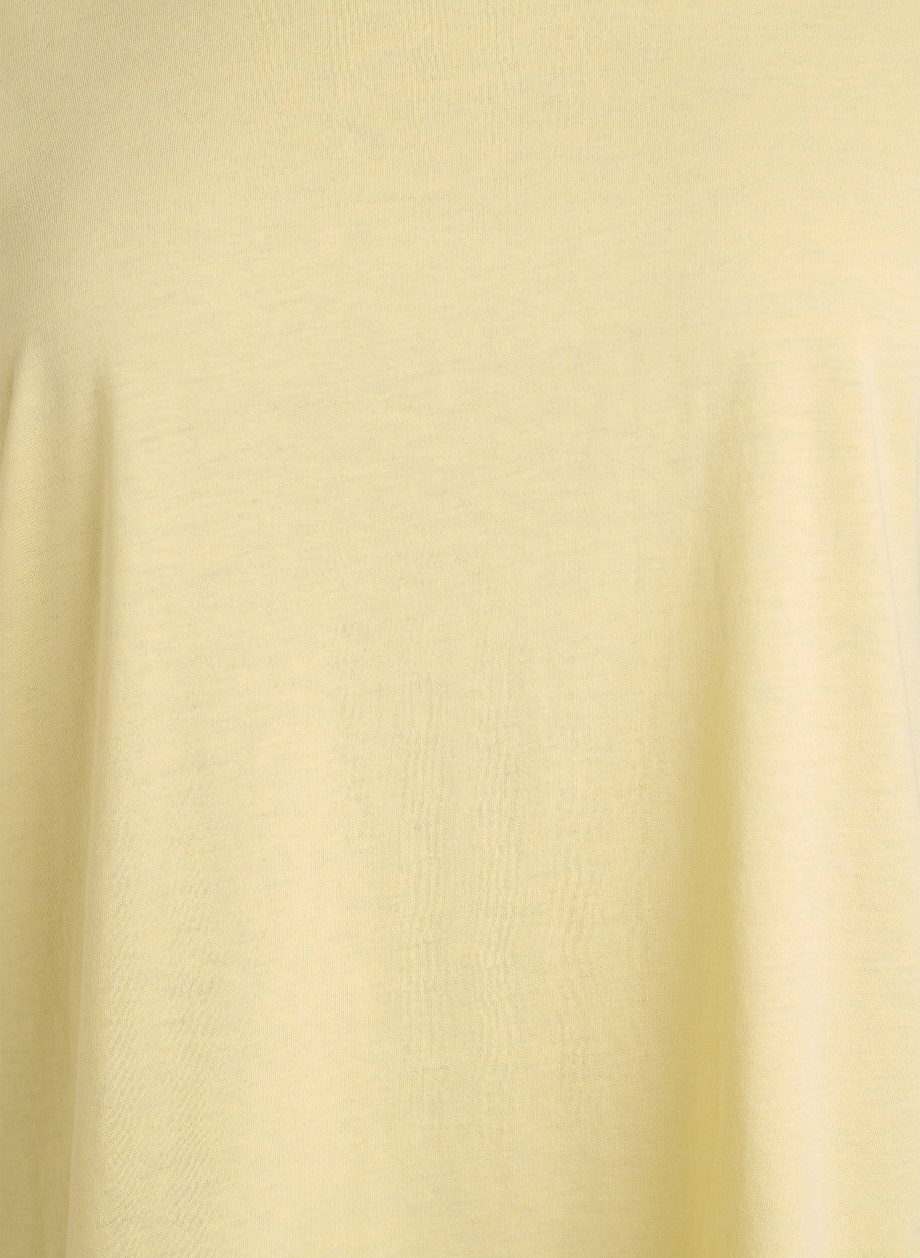 ZizziT-shirt met korte mouwen van katoenmix, Geel, Packshot image number 2