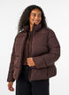 Korte pufferjas met hoge kraag, Bruin, Model image number 0