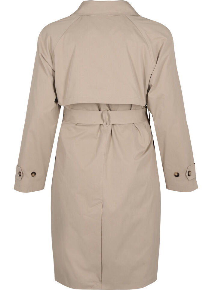 Klassieke lange trenchcoat met riem, Chinchilla, Packshot image number 1
