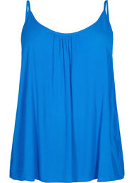 Strap top in viscose, Blauw