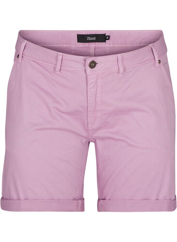 Regular shorts in katoen, Lavender Mist, Packshot image number 0