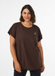 Effen gekleurd trainingsshirt, Bruin, Model image number 0