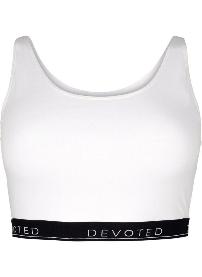 Katoenen beha met verstelbare bandjes, Wit, Packshot image number 0