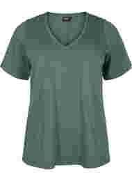 FLASH - T-shirt met v-hals, Balsam Green