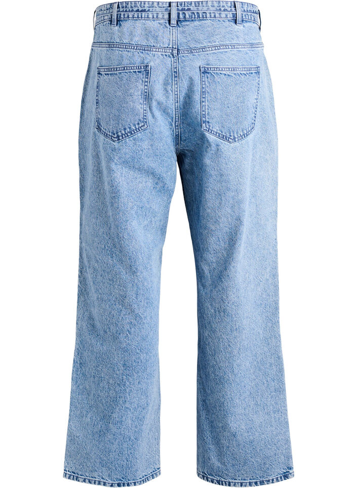 Straight-fit jeans met een strikceintuur, Blauw, Packshot image number 1