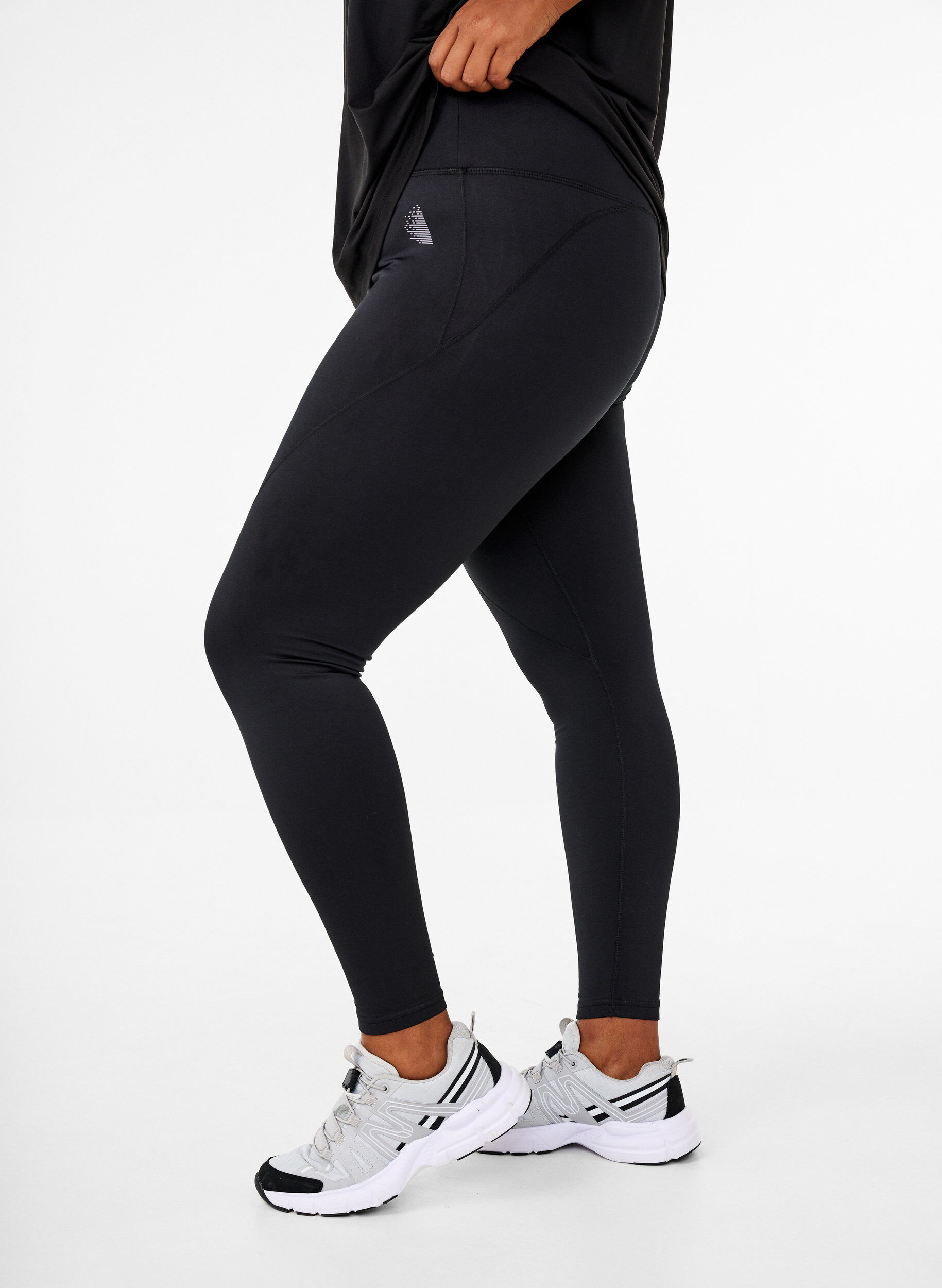 Sportlegging met fleecevoering, Zwart, Model