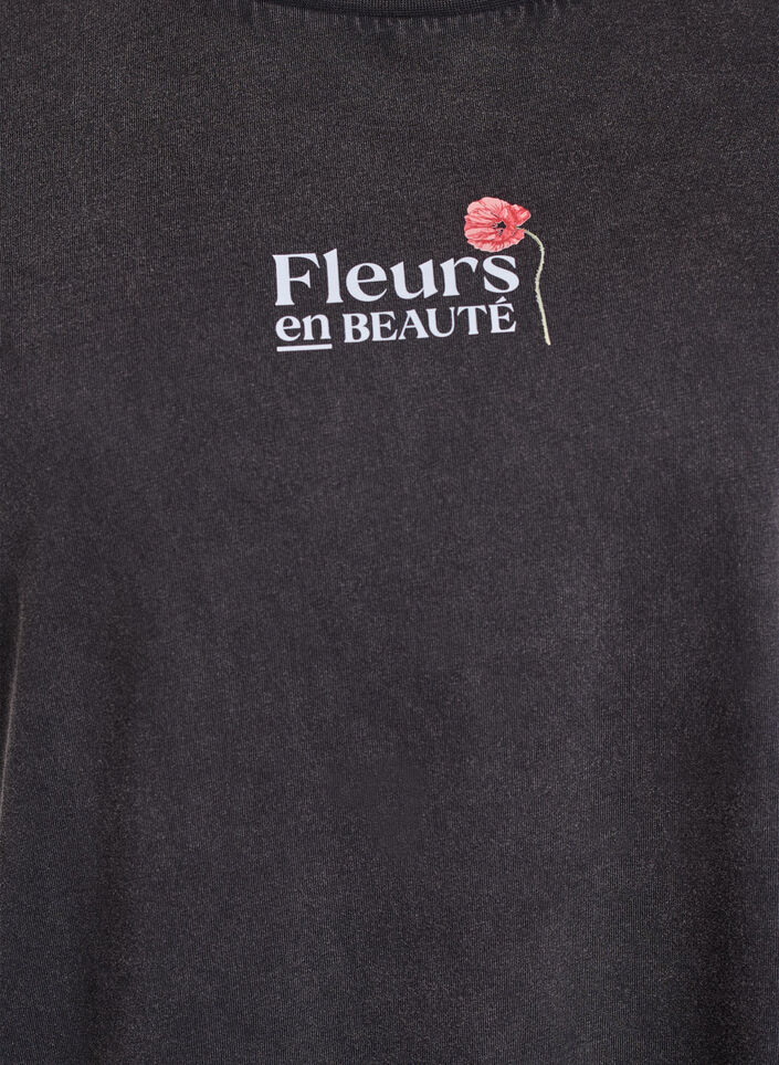 Katoenen T-shirt met print op de voorkant en achterkant, 9991, Packshot image number 2