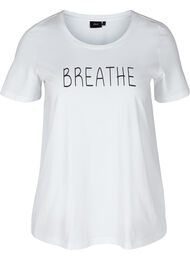 T-shirt met print, Br White BREATHE