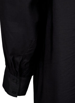 Viscose Shirt Jurk met ruffles, Black, Packshot image number 3