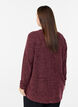 Blouse met lange mouwen en structuur, Donker Bordeaux, Model image number 2