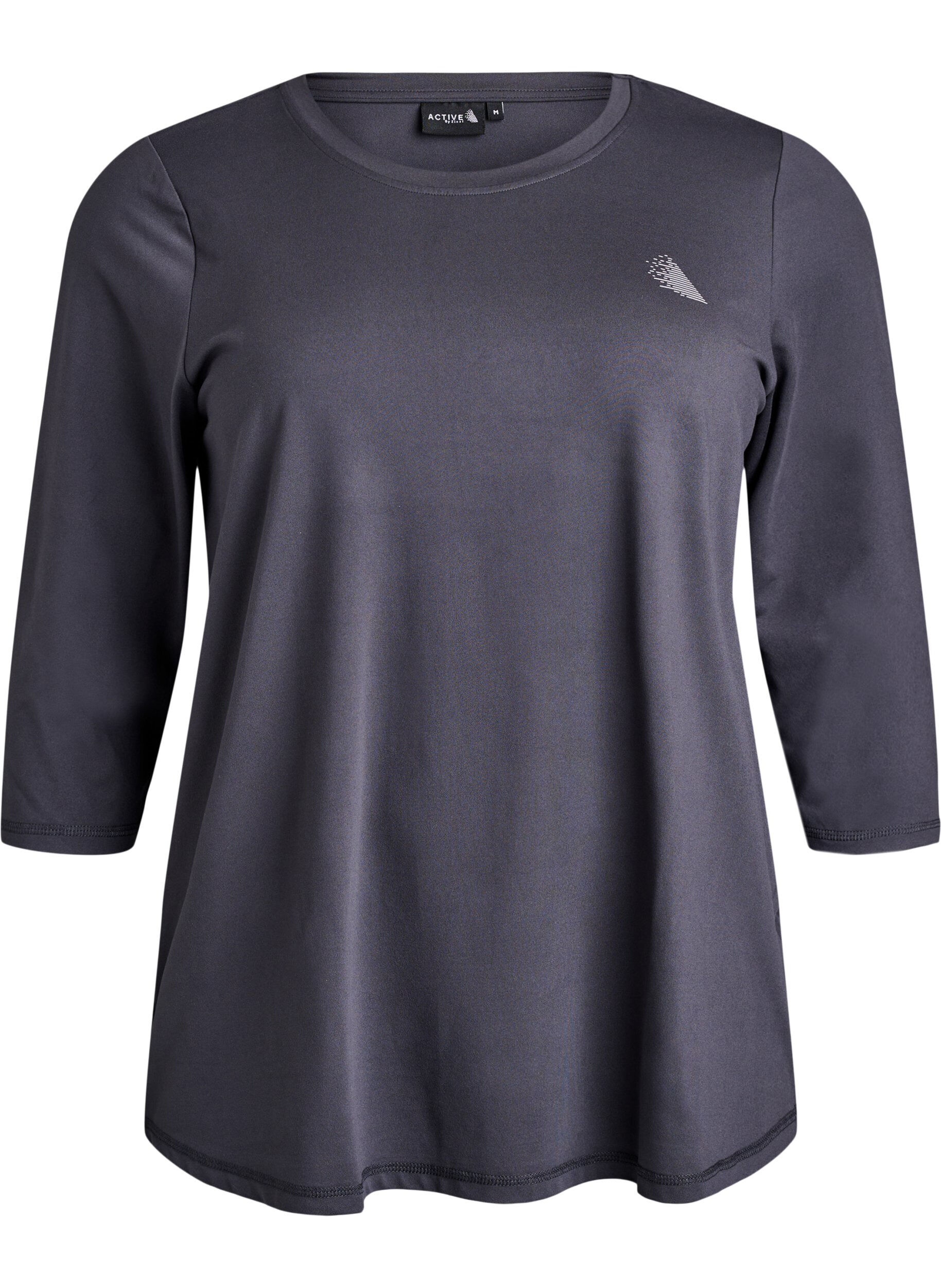 ZizziTraining blouse met 3/4 mouwen, Grijs, Packshot image number 0