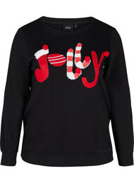 Kerst sweatshirt, Black Jolly