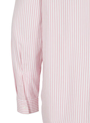Gestreept overhemd van biologisch katoen, Blush Stripe, Packshot image number 3