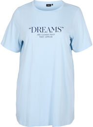 Oversized slaap t-shirt van biologisch katoen, Cashmere Blue DREAMS