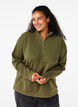 Sweatshirt met gebreide kleding en ritssluiting, Winter Moss, Model image number 0