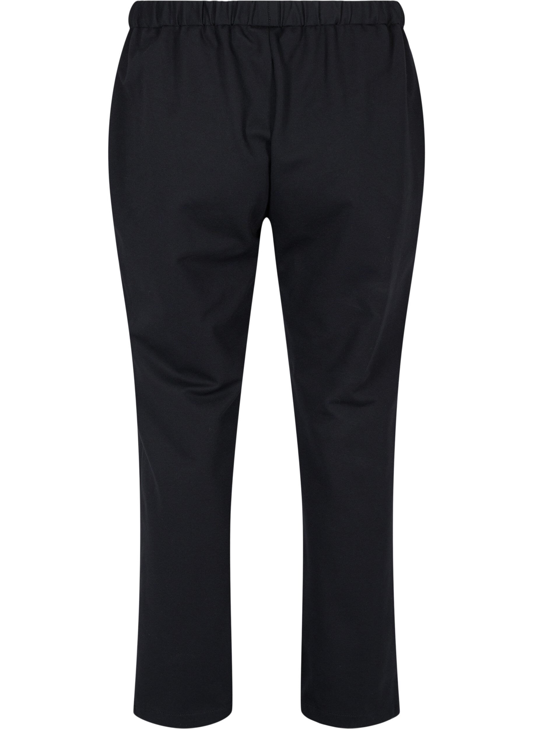 Zizzi Wijde broek met zakken, Black, Packshot image number 1