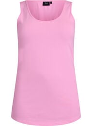 Solide kleur basis top in katoen, Roze