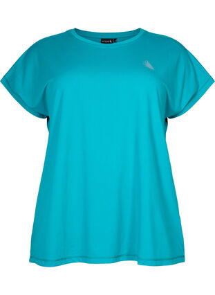 Trainings T-shirt met korte mouwen, Deep Peacock Blue, Packshot image number 0