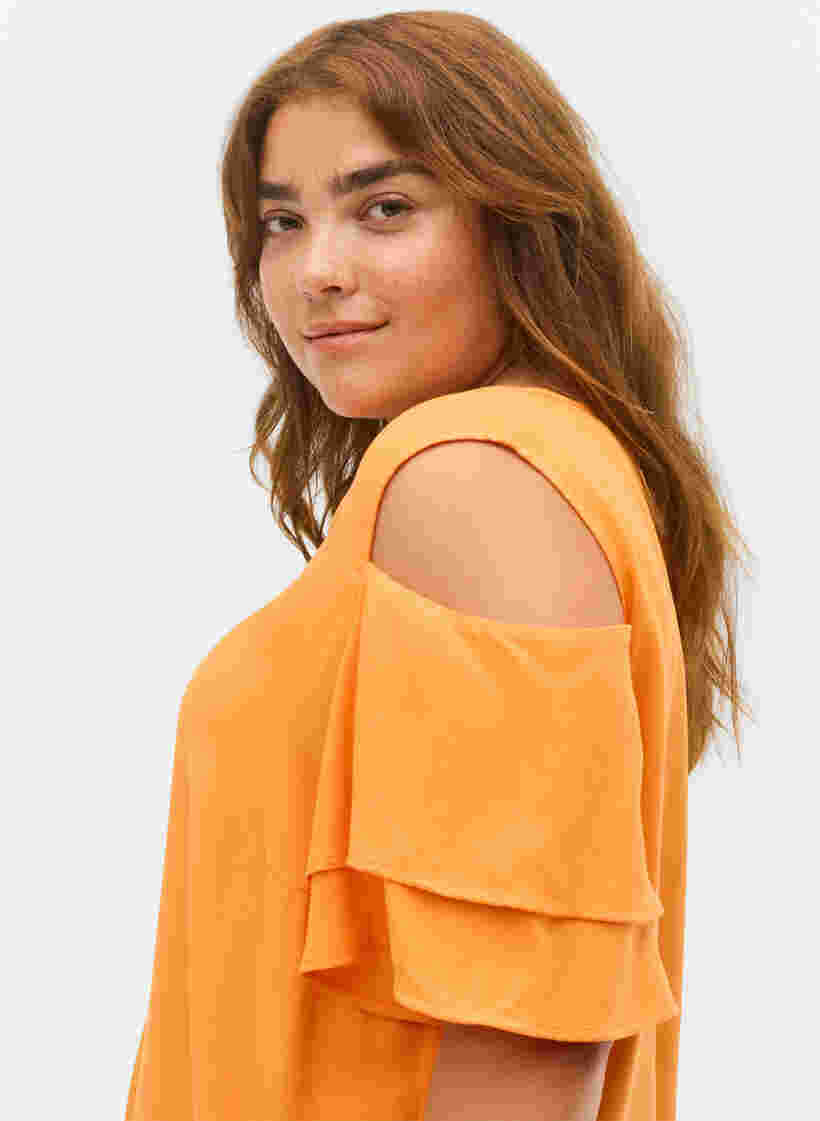 Viscose top in korte mouwen, Orange Peel, Model image number 2