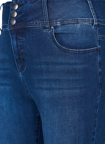 Super slim Bea jeans met extra hoge taille, Blue denim, Packshot image number 2