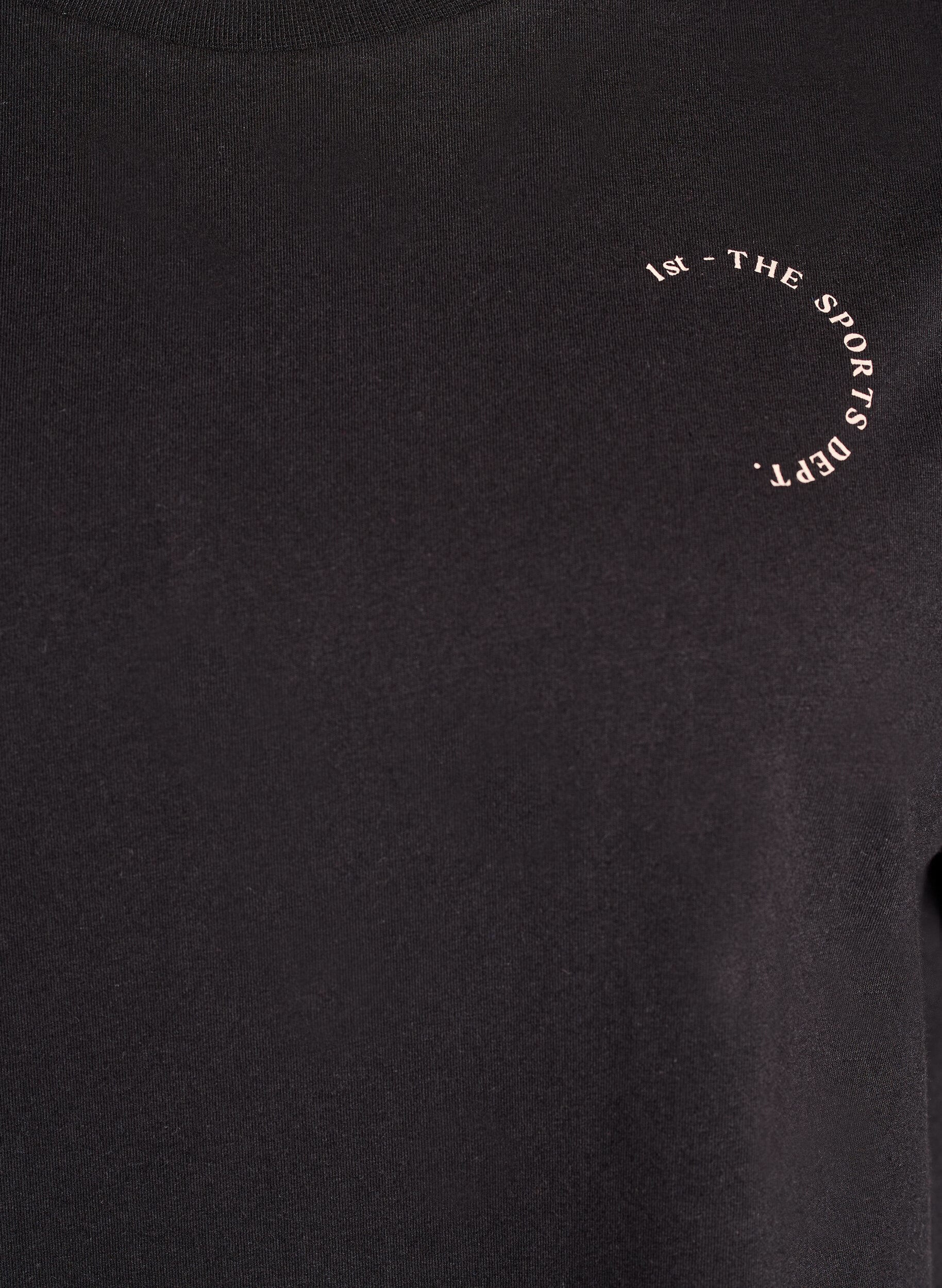 Zizzi Sportief T-shirt in biologisch katoen, Zwart, Packshot image number 2