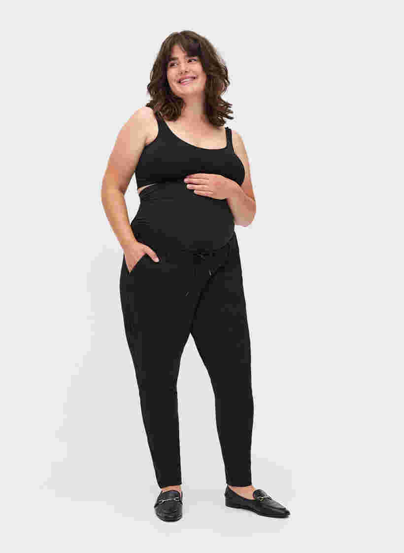 Zwangerschaps Maddison broek, Black, Model image number 0