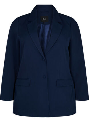 Klassieke blazer met knoopsluiting, Navy Blazer, Packshot image number 0
