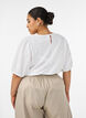 Blouse met textuur en korte mouwen, Wit, Model image number 2