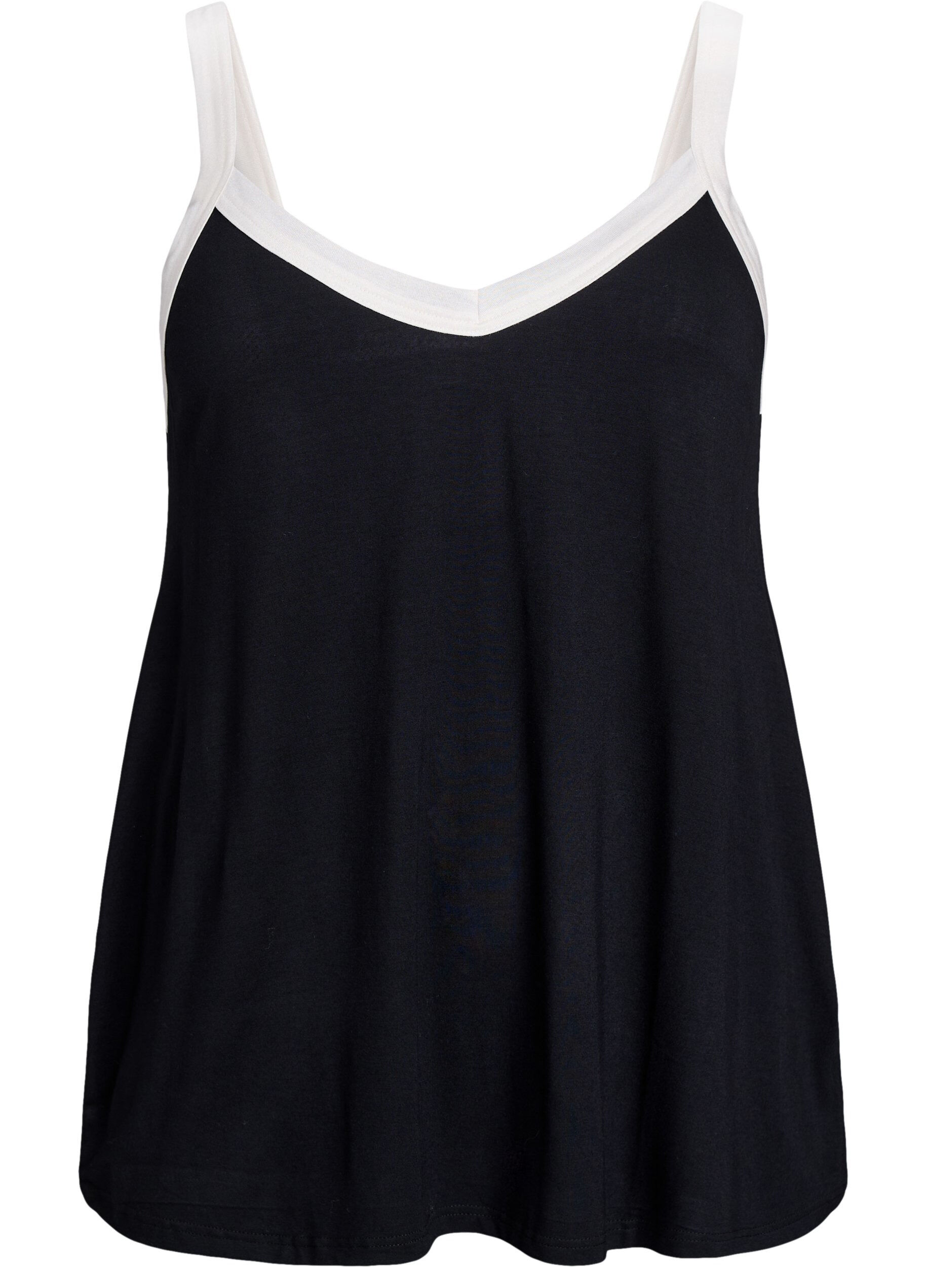 Nacht top met bandjes en V-hals