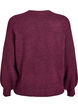 Cardigan in zacht breisel met goudkleurige knopen, Donker Bordeaux, Packshot image number 1